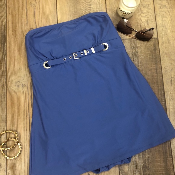 Michael Michael Kors Blue Strapless - Picture 2 of 7